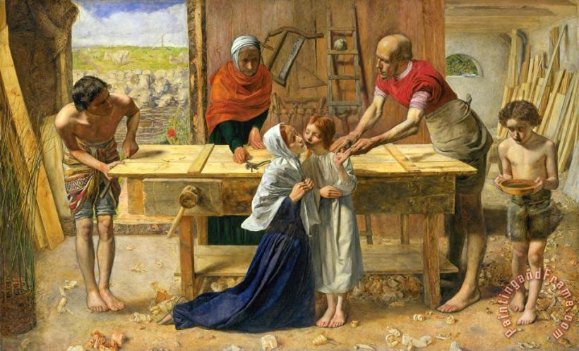 Christ in The House of His Parents (`the Carpenter's Shop') painting - John Everett Millais Christ in The House of His Parents (`the Carpenter's Shop') Art Print